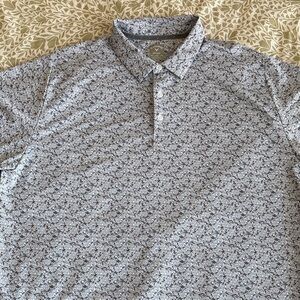 Callaway Gray Swan Patterned Polo Shirt
